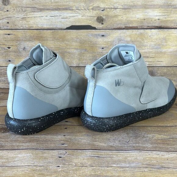 WORLD BOOTS Sz 12 Mens Chukka Moccasin Boots 100% Leather Suede Light Blue - Picture 4 of 16